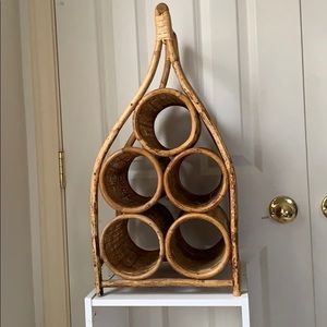 Vintage Wicker Wine Bottle Holder
